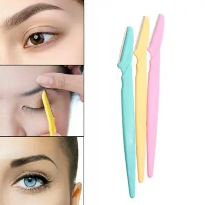 Picture of Eyebrow Razors Facial Hair Remover Shaver Trimmer Shaper for Women - 3Pcs (Multicolor)