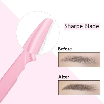 Picture of Eyebrow Razors Facial Hair Remover Shaver Trimmer Shaper for Women - 3Pcs (Multicolor)