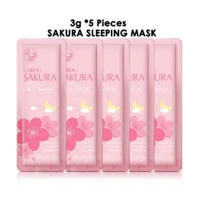 Picture of LAIKOU Sakura Sleeping Mask - 5Pcs Face Mask 