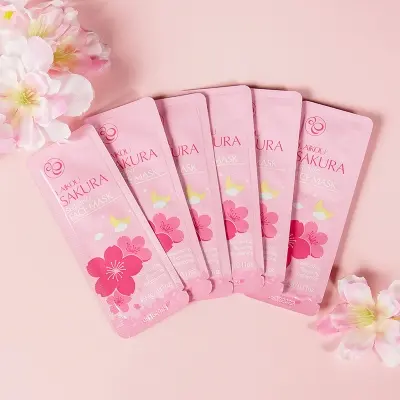 Picture of LAIKOU Sakura Sleeping Mask - 5Pcs Face Mask 