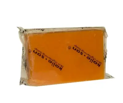 Picture of Kojie San Skin Brightening Soap - Original Kojic Soap that Reduces Dark Spots, Hyperpigmentation, & Scars with Coconut & Tea Tree Oil - 65g x 1 Bar (Fresh)