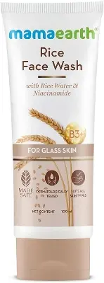 Picture of Mamaearth Rice Face Wash With Rice Water & Niacinamide for Glass Skin - 100 ml (White,Fresh)