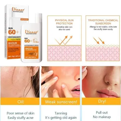 Picture of DIsaar Sunscreen Lotion Spf60+ High Protection 50G 