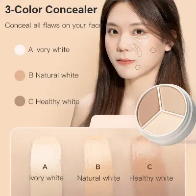 Picture of Sweet Mint Concealer Palette 3 Color Long lasting High Coverage concealer (26)