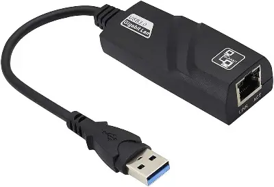 Picture of USB 3.0 to LAN Gigabit Ethernet Adapter Up To 1000 Mbps (Black)