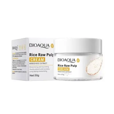 Picture of BIOAQUA Cream Rice Raw Pulp Moisturizing Skin Rejuvenation Facial Skin Care- 50g 
