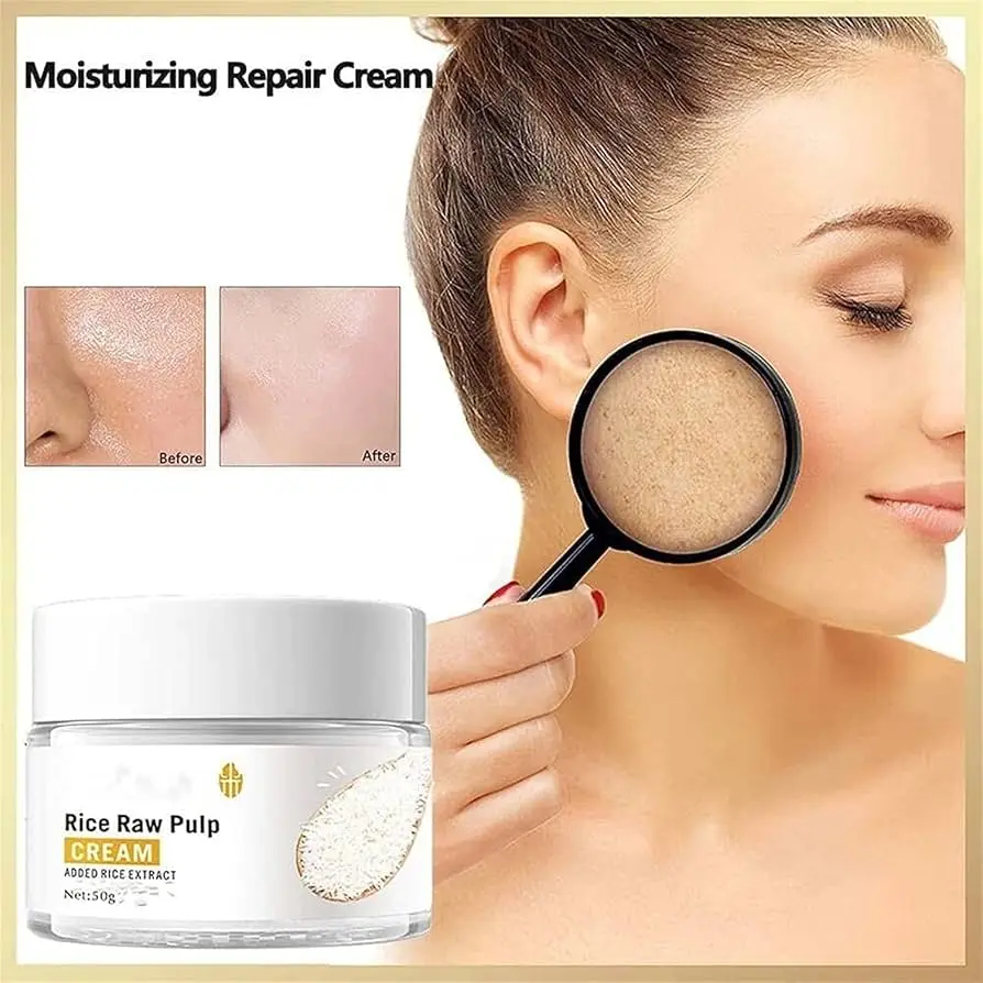 Picture of BIOAQUA Cream Rice Raw Pulp Moisturizing Skin Rejuvenation Facial Skin Care- 50g 
