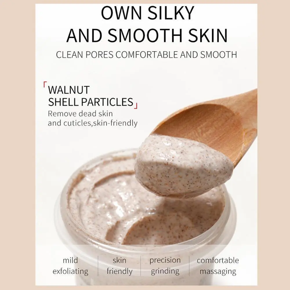Picture of Shea Butter Exfoliating Scrub For Winter Deep Cleaning Exfoliating Gel Face (Brown)
