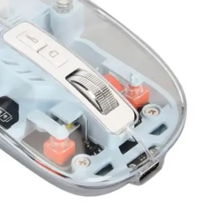 Picture of Bluetooth Mouse, 2.4G Wireless Mouse Dual Mode Transparent with Adjustable DPI and Colorful (k-2000)