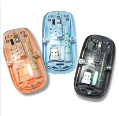 Picture of Bluetooth Mouse, 2.4G Wireless Mouse Dual Mode Transparent with Adjustable DPI and Colorful (k-2000)