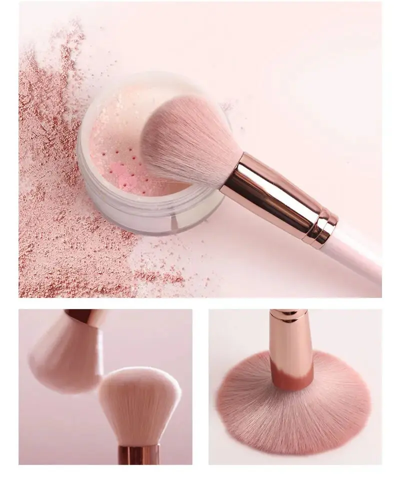 Picture of Maange Eye Brush Set -12 Pcs (Pink Colour) (Pink)