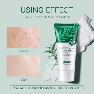 Picture of LAIKOU Tea Tree Acne Cleanser 50gm - Face Wash (Yellow,Fresh)