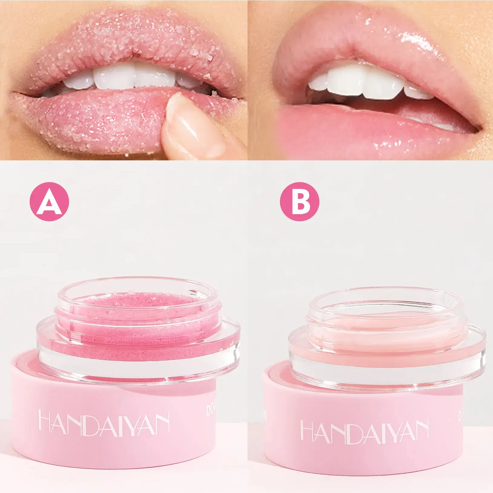 Picture of HANDAIYAN Scrub Lip Mask Two in one Double effect lipstick Repairing Exfoliating Lip care 