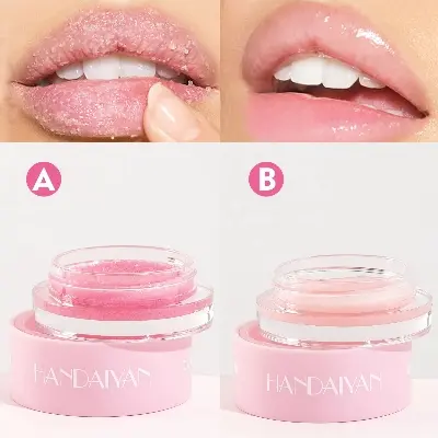 Picture of HANDAIYAN Scrub Lip Mask Two in one Double effect lipstick Repairing Exfoliating Lip care 