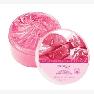 Picture of BIOAQUA Hydrating & Moisturizing Pink Aloe Vera Soothing Gel- 300 gm 