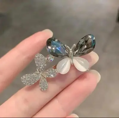 Picture of Two Butterfly Unique design Brooch Hijab safety pin for girls and women (Multicolor)