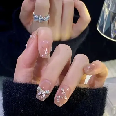 Picture of Fake Nails Artificial Long Lasting Gorgeous 24 piece Nail 