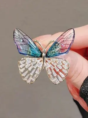 Picture of New fashionable Butterfly Brooches/hijab pin for women (Gold)