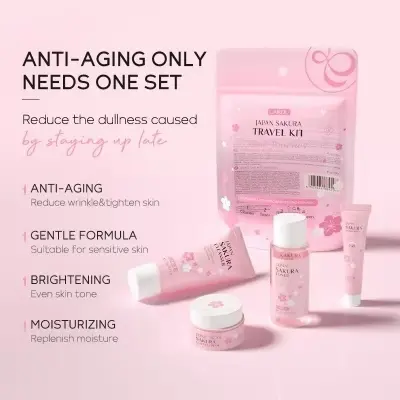 Picture of Laikou Japan Sakura Travel Kit 4 in 1 set (Pink)