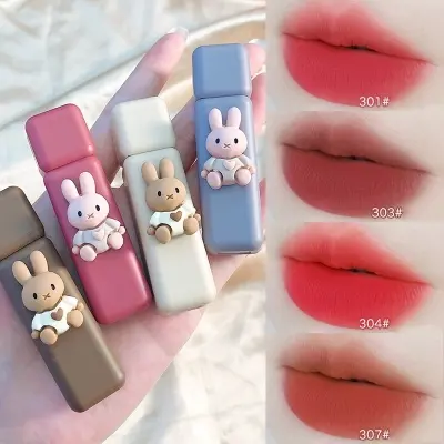 Picture of HengFang Boo Boo Milk Rabit lip mud 4 in 1 set (26,Multicolor)
