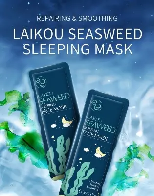 Picture of LAIKOU Seaweed Facial Sleeping Mask Deep Moisturizing Oil Control Shrink Pores Wash-off Repairing Skin Care Face Mask (1 Pics) 