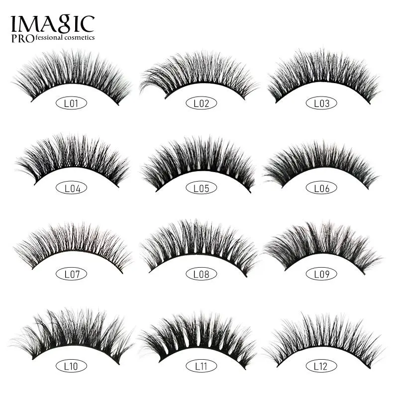Picture of Imagic Handmade 3D Eyelashes Set Shade #L01 (TL-442) (Black)
