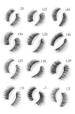 Picture of Imagic Handmade 3D Eyelashes Set Shade #L01 (TL-442) (Black)