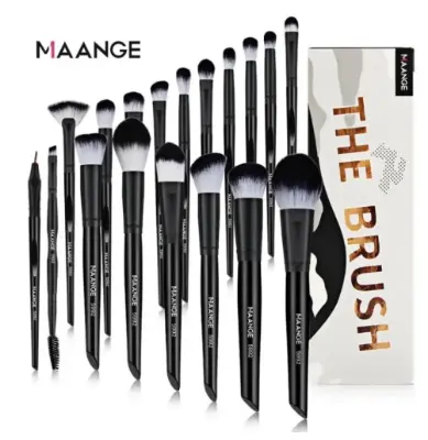 Picture of 18pcs The Brush Professional Makeup Brushes Set With Box (Black)