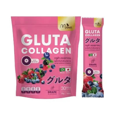 Picture of Manee Gluta Collagen Antsie Size 1 Pack 30 Sachets (Pink)