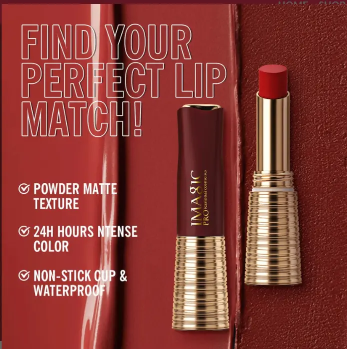 Picture of IMAGIC Kiss Proof Matte Lipstick. (26,chilli #10)