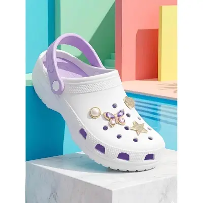 Picture of Pink Butterfly Gem Clogs for Women | Soft Platform Sandals