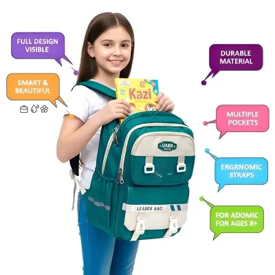Picture of Waterproof Stylish Backpack for School & College (Kids/Children) – Large Capacity, Lightweight & Spine Protection | Kazi Brand