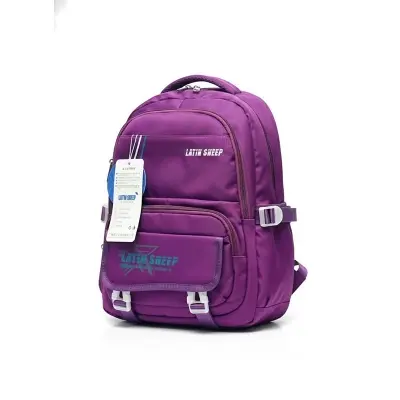 Picture of Latin Sheep 👑 Cute and Stylish Waterproof School Backpack for Kids Girls | Large Capacity Primary School Bag | Dark Purple Laptop Bag (Laptop Bag) | Children/Toddler Girls Daypack