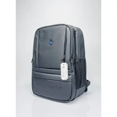 Picture of ARCTIC HUNTER Premium Carbon Fiber Laptop Backpack 15.6” | Waterproof Travel & Office Bag with USB & Anti-Theft – Men’s Graphite Grey Bag