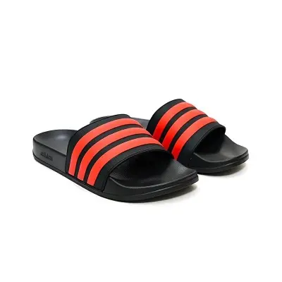 Picture of 💥 Best Selling Adilette Style Slides | Trendy Black & Red 3-Stripes Comfort Slipper | New Design Comfortable Sandals & Shoes for Men & Boys