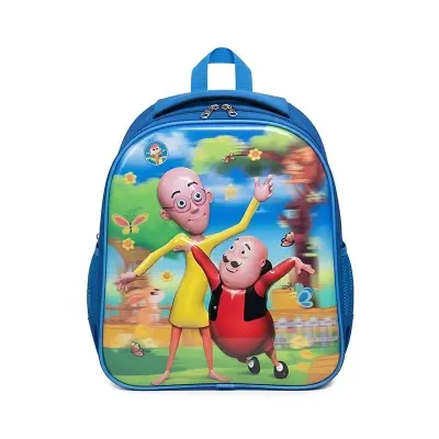 Picture of Trendy Motu Patlu Backpack for 5 to 14 Years Old - Durable & Multi-Compartment Kids Bag - Ideal for School & Travel