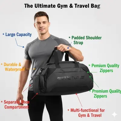 Picture of Arctic Hunter 4-in-1 Waterproof Travel Duffel Gym Sports Bag