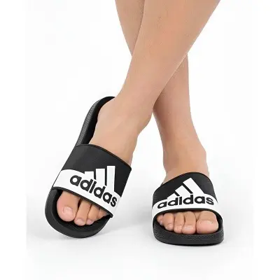 Picture of 🔥 Original Design Adilette Comfort Slides / Sandals (Black & White) - Trendy, Soft, Non-Slip, Lightweight - For Both Men and Women (Unisex)