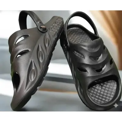 Picture of VIRAL TREND] Men's/Unisex EVA Clog Sandal | Lightweight Soft Rubber Slides | Black & Blue Color Available | Non-Slip Comfortable Hole Shoe with Back Strap