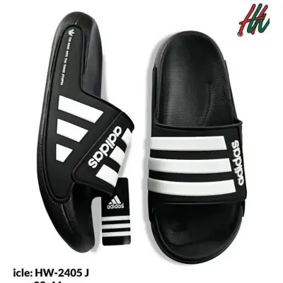 Picture of ⚡ [Hot] Adidas Adilette Slipper Slides for Men | Top-Rated 3-Stripes Black and White Casual Sandals | Waterproof and Comfortable Flat Shoes