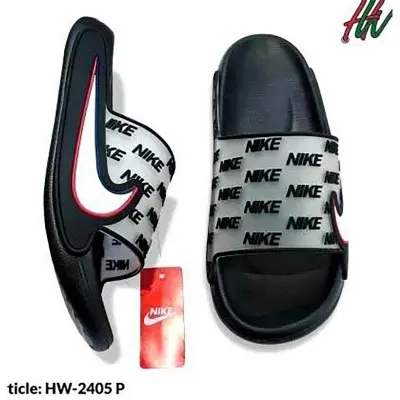 Picture of ⚡ [Top Seller] Trendy Adidas / Nike Style Men’s Slides | 3-Stripe Comfortable, Waterproof & Non-Slip Casual Slippers | Fashionable Flat Sandal for Everyday Wear