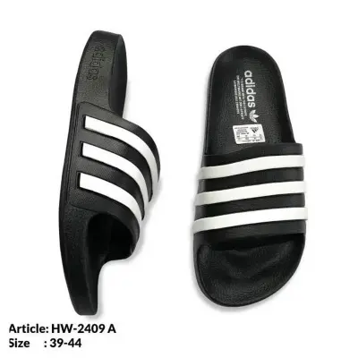 Picture of Adidas Adilette Comfort Slides for Men - Black & White