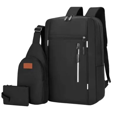 Picture of Premium 3PCS Combo Pack – Kazi Brand Men’s Casual Waterproof Laptop & Computer Backpack Set | College, Travel & Everyday Use