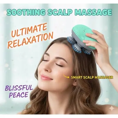 Picture of Premium Electric Scalp Massager – Handheld Head Scratcher with 96 Kneading Nodes for Stress Relief, Pain Reduction & Relaxation | Portable Massager for Men & Women | Perfect Gift