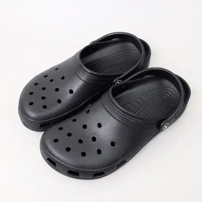 Picture of Unisex Black EVA Clogs – Lightweight Slip-On Sandals with Breathable Holes, Non-Slip Thick Sole, Waterproof & Washable Summer Shoes for Indoor, Outdoor, Beach & Casual Wear – Comfortable Trendy Footwear for Men & Women