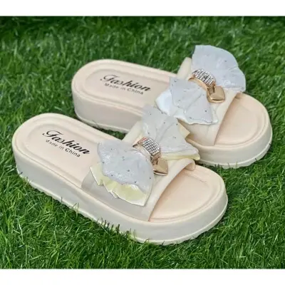 Picture of New Butterfly Net Design Thick Sole Slippers – Trendy & Stylish Sandals for Girls, Ladies & Women