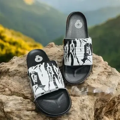 Picture of New Collection Black White Red And Yellow Color NK Slide Slipper Sandal For Men M25002