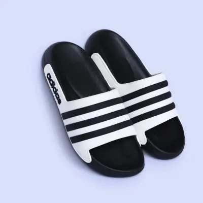 Picture of Stridez Classic Triple-Line Slides – Black & White Edition