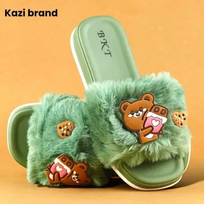 Picture of Flat Slipper for girls New collection Winter slipper for women Room Slipper house slipper wool slipper Color: Blue, Grey, Black