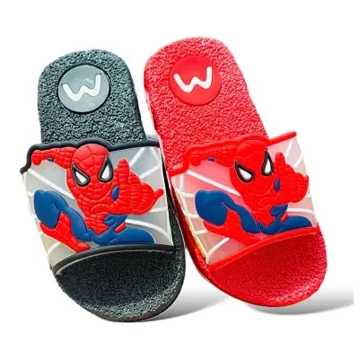 Picture of Disney Boys' Spider Man Sandals - Slip-On Slides (Toddler/Little Kid/Big Kid) Size (24/35) New Balck/Red